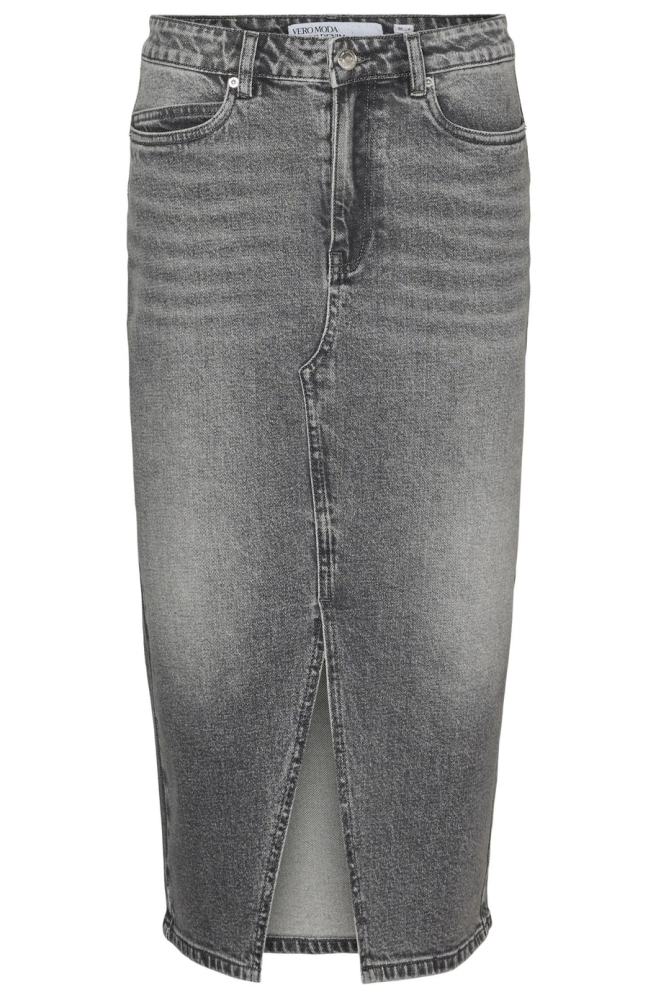 VMVERI HR CALF DENIM SKIRT GA MIX N 10295731 MEDIUM GREY DENIM